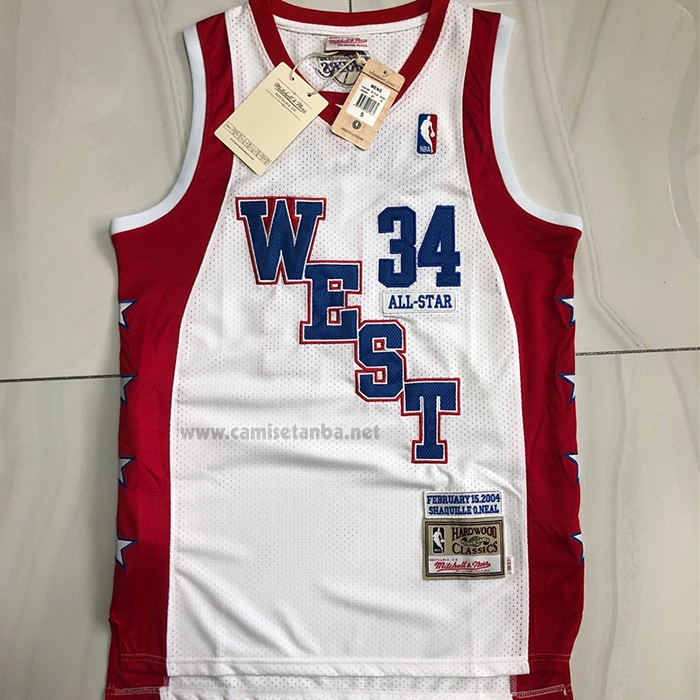 Camiseta All Star 2004 Shaquille O'Neal NO 34 Blanco